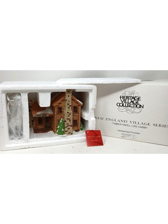 Department 56 Other - Dept 56 Timber Knoll Log Cabin New England Village Lit House W/Box VTG 1987 #GST